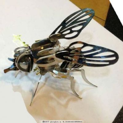 不锈钢苍蝇雕塑 雕塑定制